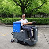 Ride-On Driving Floor Scrubber Machine Battery Powered Warehouse Industrial 15761