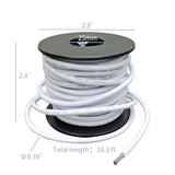 12AWG Tinned Copper Wire (White), 26.25Ft Flexible 65-Stranded Electrical Wire  15778