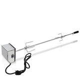 Deluxe Motorized Gas Grill Rotisserie Spit Kit Rod Section Adjustable 32-42" 15785