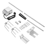 Deluxe Motorized Gas Grill Rotisserie Spit Kit Rod Section Adjustable 32-42" 15785