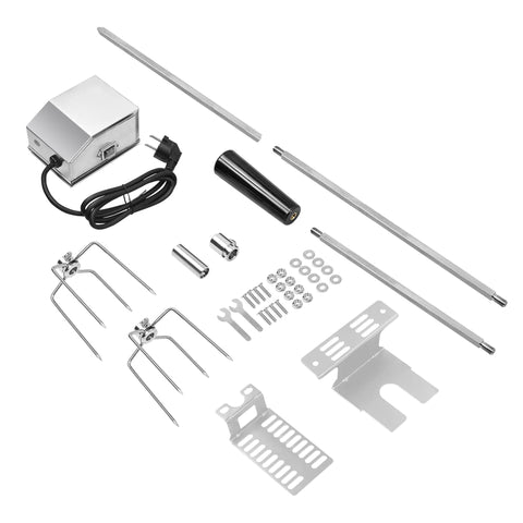 Electric Rotisserie Kit w/Motor BBQ Grill Detachable Spit Rod Camping Electric Rotisserie Kit w/Motor BBQ Grill Detachable Spit Rod Camping