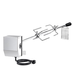 Deluxe Motorized Gas Grill Rotisserie Spit Kit Rod Section Adjustable 32-42" 15785