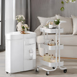 3 Tier Rolling Cart Moving Storage Organizer Rack Trolley Shelf 17.7X14.5X32.2" 15788