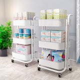 3 Tier Rolling Cart Moving Storage Organizer Rack Trolley Shelf 17.7X14.5X32.2" 15788