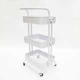 3 Tier Rolling Cart Moving Storage Organizer Rack Trolley Shelf 17.7X14.5X32.2" 15788