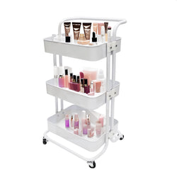 3 Tier Rolling Cart Moving Storage Organizer Rack Trolley Shelf 17.7X14.5X32.2" 15788