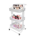 3 Tier Rolling Cart Moving Storage Organizer Rack Trolley Shelf 17.7X14.5X32.2" 15788