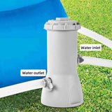 Filter Pump Above Ground Pools Kit 1000 GPH 6000 Gallon Pool 110V 80W 1.25" Hose 15789