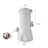 Filter Pump Above Ground Pools Kit 1000 GPH 6000 Gallon Pool 110V 80W 1.25" Hose 15789