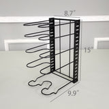 5-Tier Pot Pan Storage Organizer Adjustable Spacing Cabinet Pantry Holder Rack 15791