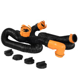 31.5-Ft 3" Diameter Camper/RV Sewer Hose Kit Flexible Sewage Pipe Drainage Hose 15792