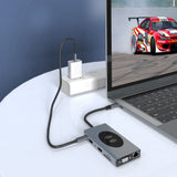 USB C Docking Station Hub 2 HDMI 5 USB 3.0 Audio SD/TF Card Reader PD VGA RJ45 15794