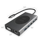 USB C Docking Station Hub 2 HDMI 5 USB 3.0 Audio SD/TF Card Reader PD VGA RJ45 15794