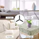 4 Pcs Nonslip Bed Sheet Straps Elastic Fasteners with Metal Clips Fitted Sheets 15798