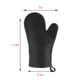 Silicone Oven Mitts Heat Resistant Gloves Quilted Lining Waterproof Baking Grill 15799