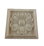 5.9x5.9 Wood Ornament Furniture Decoration Wood Flower Fireplace Ornament Decor