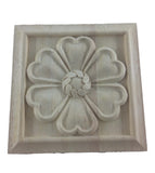 5.9x5.9 Wood Ornament Furniture Decoration Wood Flower Fireplace Ornament Decor