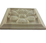 5.9x5.9 Wood Ornament Furniture Decoration Wood Flower Fireplace Ornament Decor