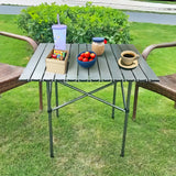 28X28X25" Portable Table 6 LBS Camping Table BBQ Picnic Patio Metal Durable 15825