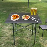 28X28X25" Portable Table 6 LBS Camping Table BBQ Picnic Patio Metal Durable 15825