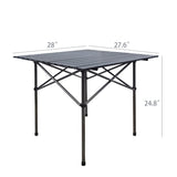 28X28X25" Portable Table 6 LBS Camping Table BBQ Picnic Patio Metal Durable 15825