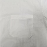 Men's Casual Cotton Linen Button Down Shirt Short Sleeve Airy 3.8 Oz Size M 15829-WHITE-M