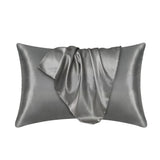 2 Pack Queen Size Pillow Case Dark Grey Envelope Polyester Microfiber Soft 15876