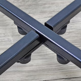 10.5x10.5x23.2" Round Black Plant Stand Riser Two Tier, 9" Trays Weighted Bottom 15878