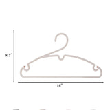 20 Pack Flocked Plastic Clothes Hangers Anti-Slip Closet Hanger 15881-20PK