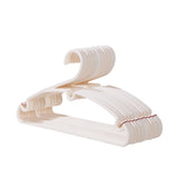 20 Pack Flocked Plastic Clothes Hangers Anti-Slip Closet Hanger 15881-20PK
