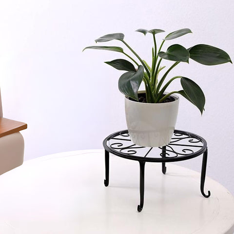 plant pot riser Set of Four Identical 9 X 9 X 5" Metal Plant Stands for Flower Pot Ris – FixtureDisplays