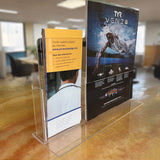 22PK 8.5X11" Letter Size Promotional Sign Holder Tri-fold Flyer Brochure Display 15884-22PK