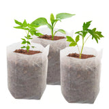 100 PCS Nursery Bags, 5.5X6" Non-Woven Plants Grow Gardening Seed 3 x 3 x 5" 15894
