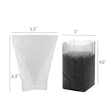 100 PCS Nursery Bags, 5.5X6" Non-Woven Plants Grow Gardening Seed 3 x 3 x 5" 15894