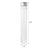 10 PCS 70ml Clear Plastic Round-bottom Test Tubes with Screw Caps for Bath Salt Candy Storage , Scientific Experiments, 1.1 X 6" Test Tubes  15895-10PK-70ML