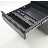 3 Drawer Office Mobile Metal File Cabinet with Lock, 15.7 X 19.7 X 23.6", Black 15898