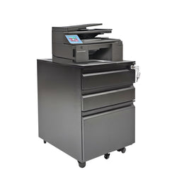 3 Drawer Office Mobile Metal File Cabinet with Lock, 15.7 X 19.7 X 23.6", Black 15898