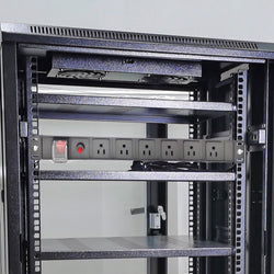 6-Outlet Server Cabinet Power Strip 19" On/Off Switch Fuse 6' Cords 1850W 15899