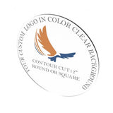 FixtureDisplays® 12" Color Contour Cut Square or Round Custom Logo Emblem Crest Sign Plaque Symbol For Church Business Office Company Acrylic Plaque 15901-Color-12-Contour-Cut