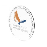 FixtureDisplays® 12" Color Contour Cut Square or Round Custom Logo Emblem Crest Sign Plaque Symbol For Church Business Office Company Acrylic Plaque 15901-Color-12-Contour-Cut