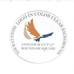 FixtureDisplays® 12" Color Contour Cut Square or Round Custom Logo Emblem Crest Sign Plaque Symbol For Church Business Office Company Acrylic Plaque 15901-Color-12-Contour-Cut