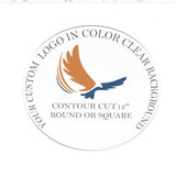 FixtureDisplays® 12" Color Contour Cut Square or Round Custom Logo Emblem Crest Sign Plaque Symbol For Church Business Office Company Acrylic Plaque 15901-Color-12-Contour-Cut