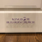 FixtureDisplays® 12" Color Contour Cut Square or Round Custom Logo Emblem Crest Sign Plaque Symbol For Church Business Office Company Acrylic Plaque 15901-Color-12-Contour-Cut