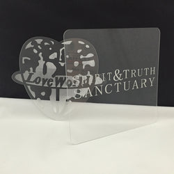 Laser Etched Custom Logo Church Emblem Business Sign Shop Offices Name 10.5x10.5