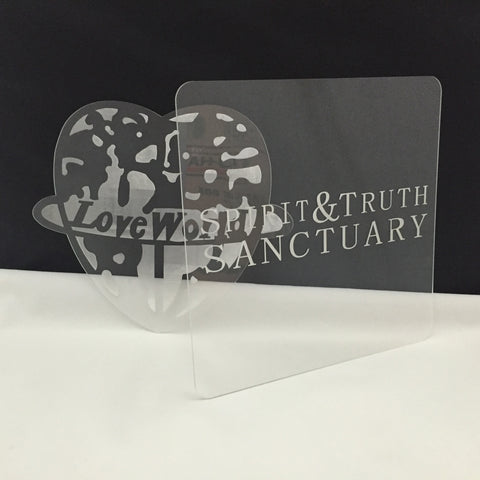 Laser Etched Custom Logo Church Emblem Business Sign Shop Offices Name 10.5x10.5