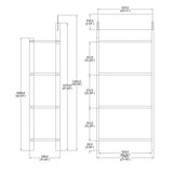 FixtureDisplays? 4-Tier Wood Rack Display For Beverage Fruit Merchandise W/ Sign Board 15904