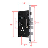 FixtureDisplays® 3 X 15" Elegant Double-Door Lock with Sleek Handle 15911-Lock