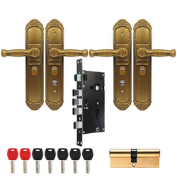 FixtureDisplays® 3 X 15" Elegant Double-Door Lock with Sleek Handle 15911-Lock