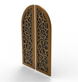 Pre-Order Only 60 X 91 X 2" Double Door Front Door Entry Door Arch Wood Door 15911-Screen door