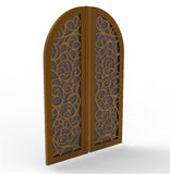 Pre-Order Only 60 X 91 X 2" Double Door Front Door Entry Door Arch Wood Door 15911-Screen door